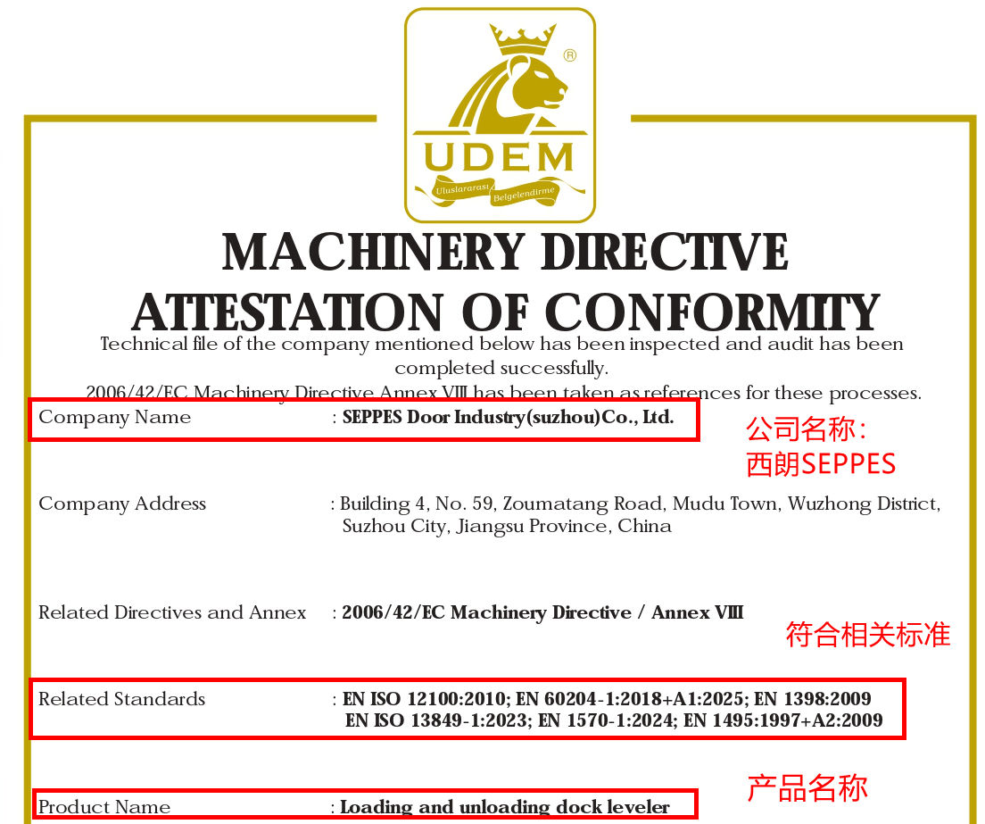 升降平台的CE认证 升降平台的CE认证